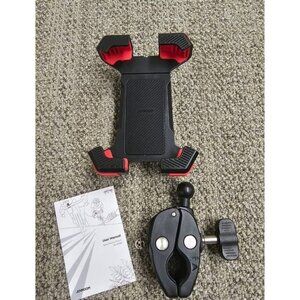 New Motorcycle Phone Mount, [Fastest Visualize Lock][150mph Wind Anti-Shake